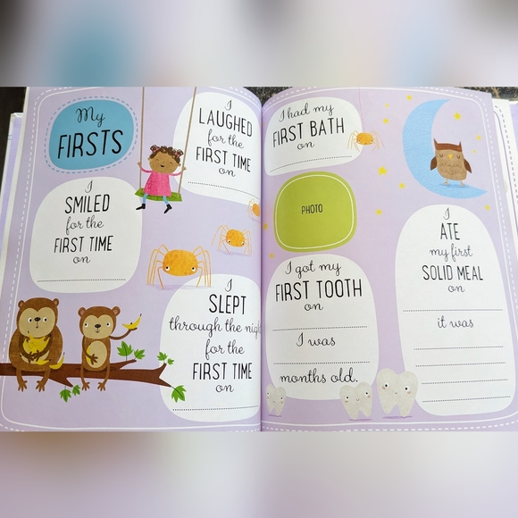 Baby Record Book - Hardcover baby keepsake book - Picture 10 of 14